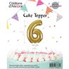 CAKE TOPPER CHIFFRE 6 OR