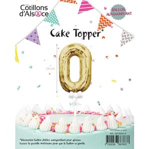 CAKE TOPPER CHIFFRE 0 OR