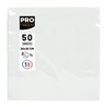 SERVIETTES PAPIER BLANC 20X20CM - PAQUET DE 50