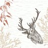 SERVIETTES EFFET TISSU WOOD & DEER - PAQUET DE 60