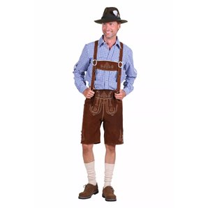 DEGUISEMENT BAVAROIS SEPPL CUIR MARRON - TAILLE L (52)