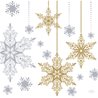 SERVIETTES EFFET TISSU SNOWSTARS WHITE - PAQUET DE 12