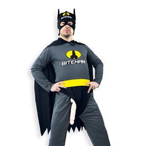 DEGUISEMENT BITEMAN NOIR TAILLE UNIQUE