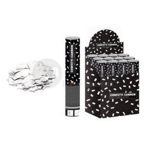 Canon A Confettis Métal Argent 40 Cm