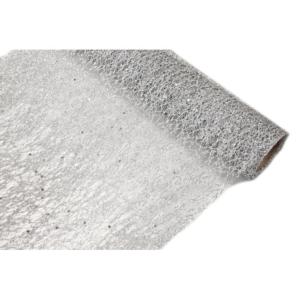 Chemin de table filet métal argent et sequins 5 mètres