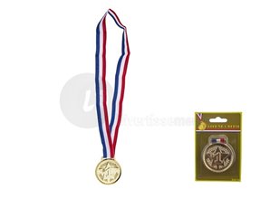 MEDAILLE D'OR AVEC RUBAN TRICOLORE