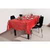 Nappe en tissu rouge imprimée Etoiles dorées 140 x 240 cm