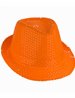 CHAPEAU ORANGE A SEQUINS