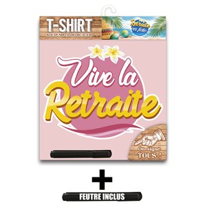 TEE-SHIRT RETRAITE FEMME AVEC STYLO