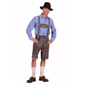 DEGUISEMENT BAVAROIS ULRICH CUIR GRIS - TAILLE L (52)