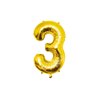 BALLON ALU OR 86 CM - CHIFFRE 3