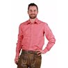CHEMISE TYROLIENNE ROUGE/BLANC MANCHES LONGUES - TAILLE XS