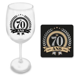 VERRE A VIN 70 ANS EN COFFRET