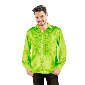 CHEMISE DISCO VERT POMME M/L