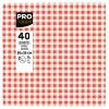 Serviettes Papier Vichy Rouge 38 x 40 cm - Paquet de 40